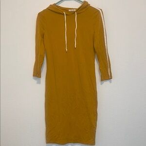 Mustard Yellow Hoodie Dress
